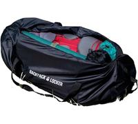 Backpack Locker - flight travel backpack/rucksack/bag transit cover - lockable (padlock included) duffel bag (Black, 45-55 Litres)