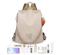 Backpack - Oxford Fabric 13x11x6.3 Inch Work Laptop Bag Convertible Purses for Women with Single Double Shoulder and Hand Straps for Office, Travel, School and Diar Use, Pink, Consulte la descripción