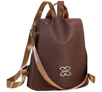 Backpack - Oxford Fabric 13x11x6.3 Inch Work Laptop Bag Convertible Purses for Women with Single Double Shoulder and Hand Straps for Office, Travel, School and Diar Use, marrón, Consulte la