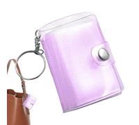 Backpack Pendant - PP 5 x 3.5 cm | Mini Photo Album Keychain with 24 Pockets | Compact Organizer for Wallet Folder Pictures, Portable Pendant for Men and Women Daily, Purple, Siehe Beschreibung, See