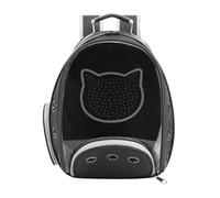 Backpack Pet Backpack Supplies Carrier Cat Bag Transparent Dog Pet(Black)