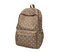 Backpack Polka Dot, Polka Dot Backpack Cute School Bag Daypacks Lightweight Everyday Casual Multi Pocket Aesthetic Y2K Schoolbag Large Capacity Bags Khaki
