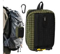 Backpack Pouch Partition Storage Pocket with Buckle | Zipper Card Holder Small Tool Pouch for Coin Cash Card Earphone Tool Camping Hiking Climbing Hunting Outdoor Men Women