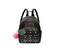 Backpack PU Faux Leather Rucksack Mini Daypack Shoulder Bag Purse Wicked Black One Size