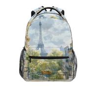 Backpack Quiet Eiffel City Daypack Men And Women School Bag Durable Rucksack For Work Laptop Travel