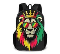 Backpack Reggae King Rasta Flag Lion Black Daypack Lightweight Backpacks Men And Women Rucksack For Work School Travel