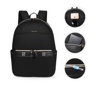 Backpack Rucksack 40 x 30 x 14 cm Underseat Travel Cabin Bag for Ryanair, Easy Jet Infinity Leather Black One Size