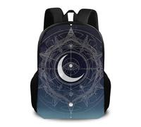 Backpack Sacred Geometric Symbol Purple Space Galaxy Stars Mystic Sun Moon Pack Back Casual Rucksack Durable School Bag for Travel Work School
