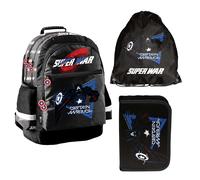 Backpack School Backpack 2-Compartment + Pencil Case + Jumper Bag Cap America
