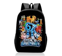 Backpack School Bag Brainrot Kids- 67 Backpack Students Schoolbag Blue Anime Toddler Rucksack Lightweight High Capacity Travel Funny Cool Neon Book Bags Gift for Primary Boys Girls Teen Children