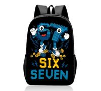 Backpack School Bag Brainrot Kids- 67 Backpack Students Schoolbag Blue Anime Toddler Rucksack Lightweight High Capacity Travel Funny Cool Neon Book Bags Gift for Primary Boys Girls Teen Children