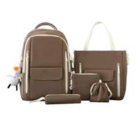 Backpack School Bags for Girls Girls 5PC 1 backpack + 1 crossbody bag + 1 pencil case + 2 study bags Capacity Student Satchel Casual Daypack for Students Back-To-School Season Travel