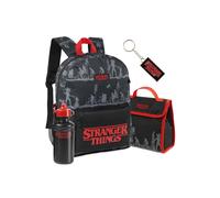 Backpack Set 4 Piece Set Stranger Things Black One Size