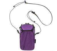Backpack Shoulder Strap Pouch, Foldable Crossbody Bag with Phone Compartment, Nylon Rucksack Pocket for Hiking Cycling Commuting, Lightweight Storage for 6-7 Inch Mobiles(purple)