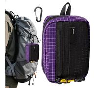 Backpack Shoulder Strap Pouch - Partition Storage Pocket with Buckle - Zipper Card Holder Small Tool Pouch - for Coin Key Travel Camping Hiking Climbing Hunting Outdoor Men Women