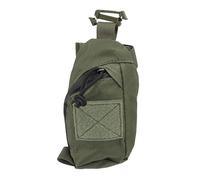 Backpack Shoulder Strap Pouch, Water proof Clip On Attachment Bag with Double Layers Design for Hikers Outdoor Enthusiasts Canvas Nylon Material 17x9cm (OD Green)