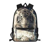Backpack Sleeping Tiger Print School Book Bags for Kids Boys Girls Casual Daypack