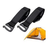 Backpack Straps, 2 Pack, Quick Adjustable Extension Accessory | External Buckle Straps for Backpacks | Durable Lightweight Adjustable | for Adults Men Women Inside Outside Home Packing Camp, Black