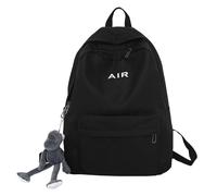 Backpack Student Bag Student Backpack Simple Backpack with Large Capacity and Cute Pendant Men Backpacks, black, Einheitsgröße, Travel Backpacks