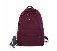 Backpack Student Bag Student Backpack Simple Backpack with Large Capacity and Cute Pendant Men Backpacks, red, Einheitsgröße, Travel Backpacks