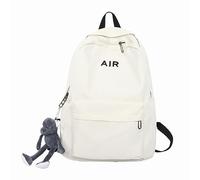 Backpack Student Bag Student Backpack Simple Backpack with Large Capacity and Cute Pendant Men Backpacks, White, Einheitsgröße, Travel Backpacks