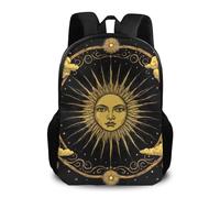 Backpack Sun Crescent Moon Stars Astrology Tarot Cards Backpacks Durable Pack Back Lightweight Daypack for College School Travel