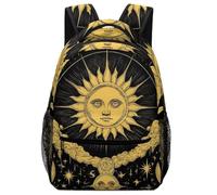 Backpack Sun Crescent Moon Stars Astrology Tarot Cards Rucksack Computer School Bag Durable Daypack for College Student Laptop