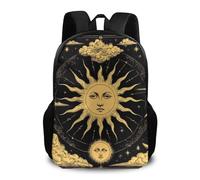 Backpack Sun Crescent Moon Stars Astrology Tarot Cards School Bag Casual Rucksack Lightweight Daypack for Student Work Travel