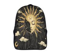 Backpack Sun School Bag Elementary Bookbag Teens Clouds Rain for Girl Children Boys Rucksack Kids Daypack 16 inch