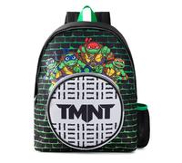 Teenage Mutant Ninja Turtles Kids Backpack in Black & Green | TMNT Sewers Pocket Bag with Adjustable Straps | Cartoon Character School Rucksack
