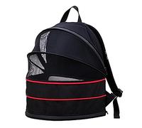 Backpack transport dog transport, stretch and comfortable with pet window, foldable house for small dog or cat for travel, car (Black)