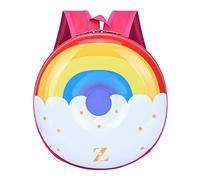 Backpack Unisex Round Nursery School Bag Two Way Zipper Backpack Backpack for Traveling with Wheels (A, One Size)