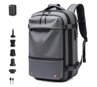 Backpack Vacuum Hand Luggage Airplane, Waterproof, Dry-Wet Separation For Men, Women, Business, Outdoor Adventure, 60 L(Gray,Air Pump)