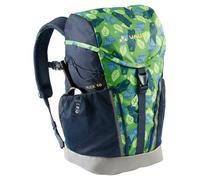VAUDE Puck kids backpack for Boys & Girls in green, Comfortable Kids Hiking Backpack 10L, Backpack for School with Rain Cover & Magnifying Glass, Ample Storage Space