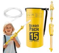 Backpack Water Soaker, Large Spraying Toy, Summer Toys, Interactive Outdoor Water Backpack for Boys and Girls, 15.75x5.51x3.94 Inches, Blue, Yellow, Pink