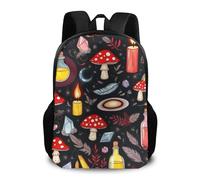 Backpack Witch Witchy Goth Magic Mushrooms Rucksack Casual Backpacks Men and Women School Bag for Student College Work