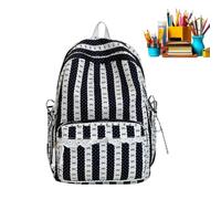 Backpack with Bows with Lace Trim Bow Cute Preppy Aesthetic, black, Siehe Beschreibung, See description