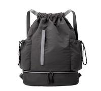 Backpack with Drawstring, Women's Elegant Travel Backpack with Large Capacity, Waterproof Gym Bag, Travel Fitness for Basketball, Football, Picnic, Hiking, gray, 18.11x13.39x5,91 Zoll, See