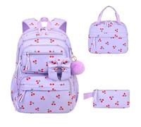 Backpack with Lunch Box - School Bag Set | Waterproof 3 Piece Polyester