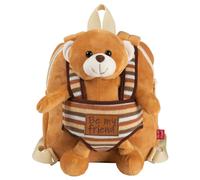 Backpack with plush Perletti Marron 25x22x5 cm