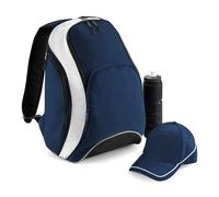BagBase Teamwear Backpack One Size French Navy/White