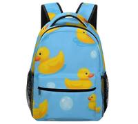 Backpack Wocute Funny Blue Bubbles Yellow Rubber Ducks School Bag Casual Rucksack Men and Women Backpacks for Student Work Laptop