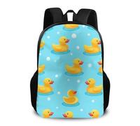 Backpack Wocute Funny Bubbles Blue Yellow Rubber Ducks School Bag Men and Women Backpacks Durable Daypack for School Student Work