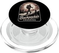 Backpacker Crossing Outdoor Hiking Nature Adventure Design PopSockets PopGrip for MagSafe