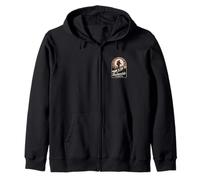 Backpacker Crossing Outdoor Hiking Nature Adventure Design Zip Hoodie