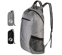 Backpacker's Journey Foldable Rucksack 20 L / 25 L - Ultralight, Packable & Waterrepellent Daypack - Lightweight Fold-Away Backpack for Travel, Hiking & Everyday Use (grey 25L)