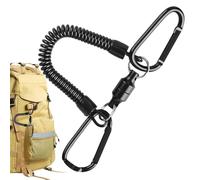 Backpacking Carabiner Clip,Strong Load-Bearing - Camping Carabiner - Spring Rope Strong Load Bearing Outdoor Travel Camping Hiking Fishing Gear Accessory Tool for Outdoor Adventures