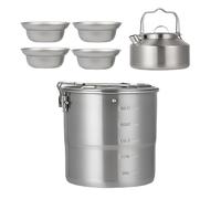 Backpacking Cooking Set - Kettle Set | Lightweight Survival Gear for Family Picnic Travel Backyard Backpacking Lawn Outdoor Hiking Adventures