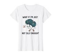 Backpacking Goose Not Silly Enough Funny Value Graphic T-Shirt, Women, White, XS