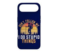 Backpacking Hiking Don't Follow Me I Do Stupid Things Retro Case for iPhone Air